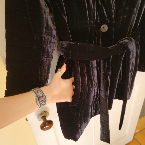 Eileen Fisher Velvet Midi Coat - Picture 5 of 8